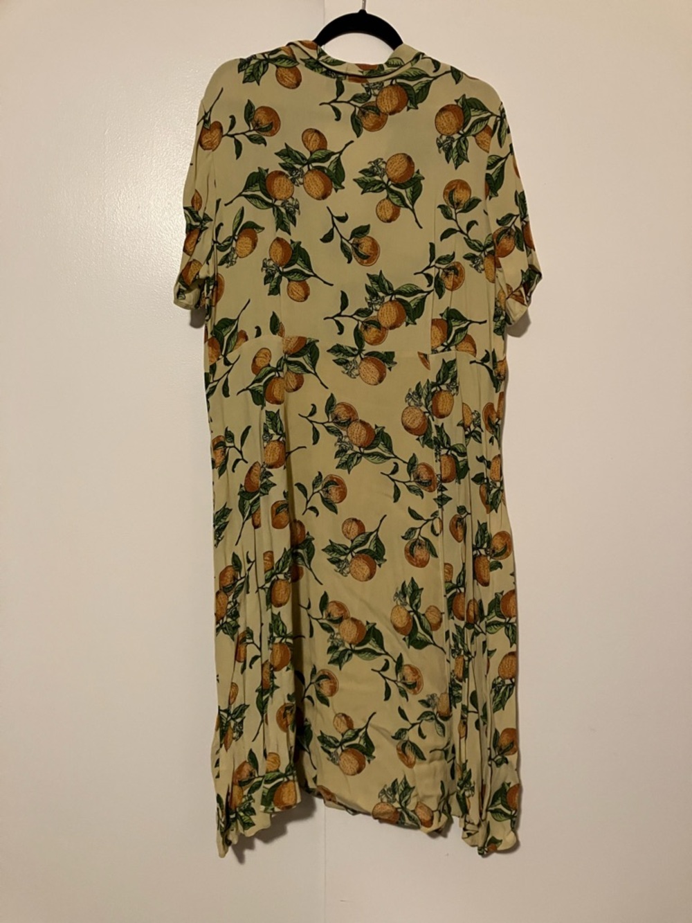 XXL NWOT orange cream 1940s day dress - Picture 3 of 7